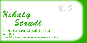 mihaly strudl business card