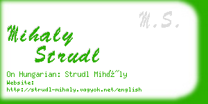 mihaly strudl business card